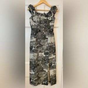 Tuckernuck Black and White Toile Maxi Dress